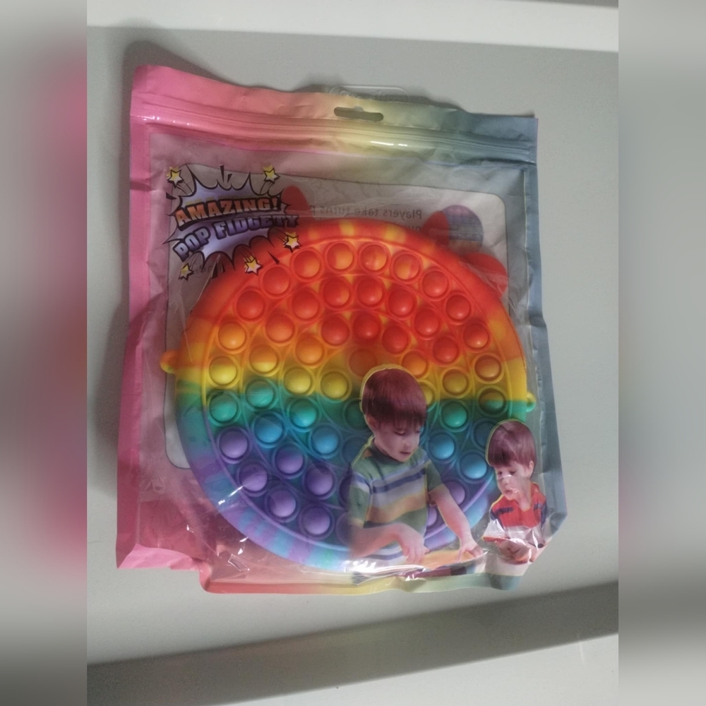 New Rainbow Popper Fidget Toy Purse Bag, Car Travel, T11MIS
